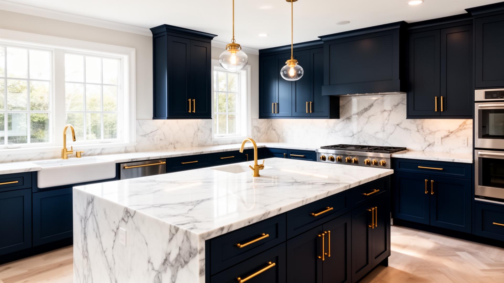 Luxury kitchen remodeling by A J Lopez Services in the DMV area